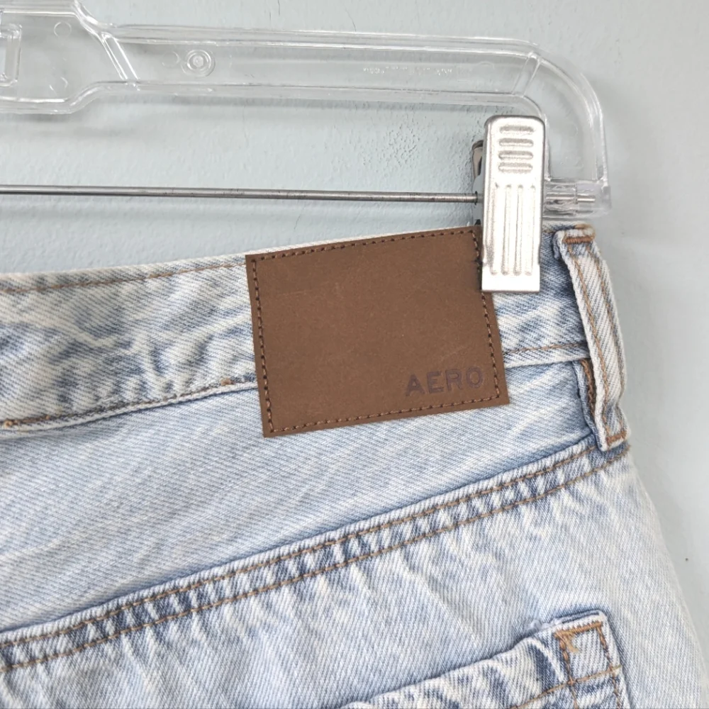 NWT Aeropostale 90's Baggy Hemp Denim Distressed Shorts